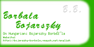 borbala bojarszky business card